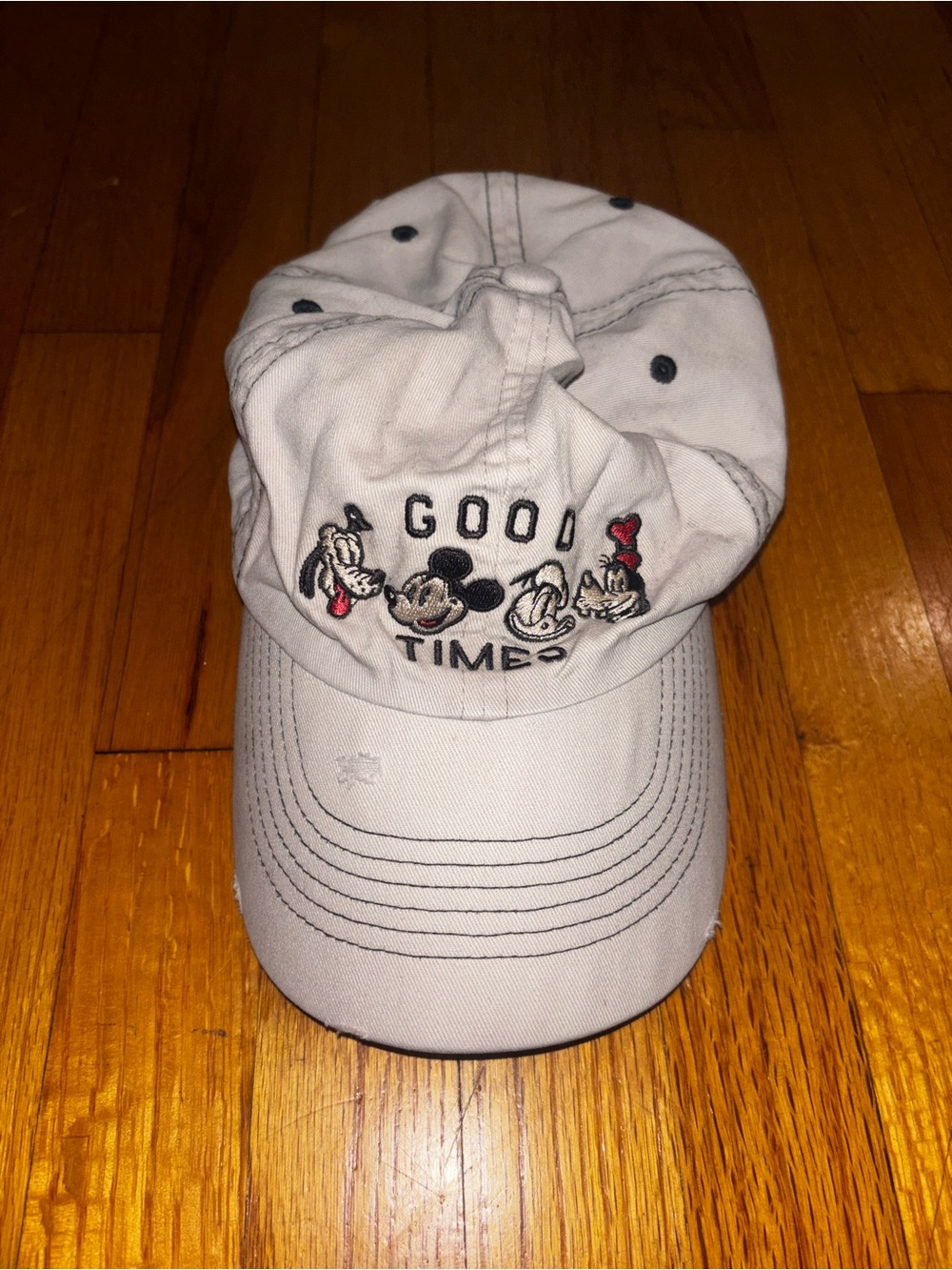 Disney Mickey & Friends Beige "Good Times" Adjustable Baseball Cap OSFA
